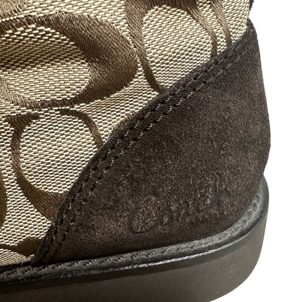 Coach‎ Kally Signature Suede Winter Boots Women Brown Khaki Faux Fur Good 6.5 B - Picture 8 of 16